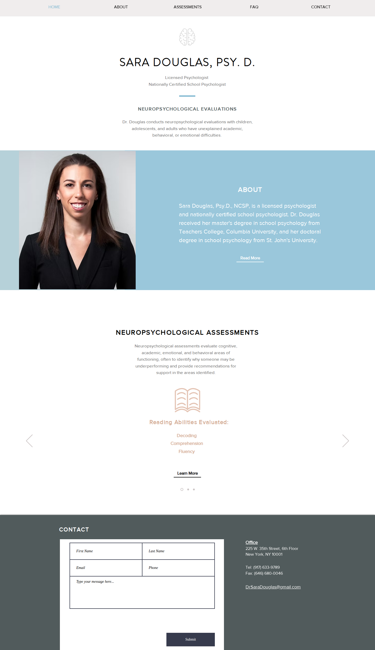 Screenshot of https://www.drsaradouglas.com/