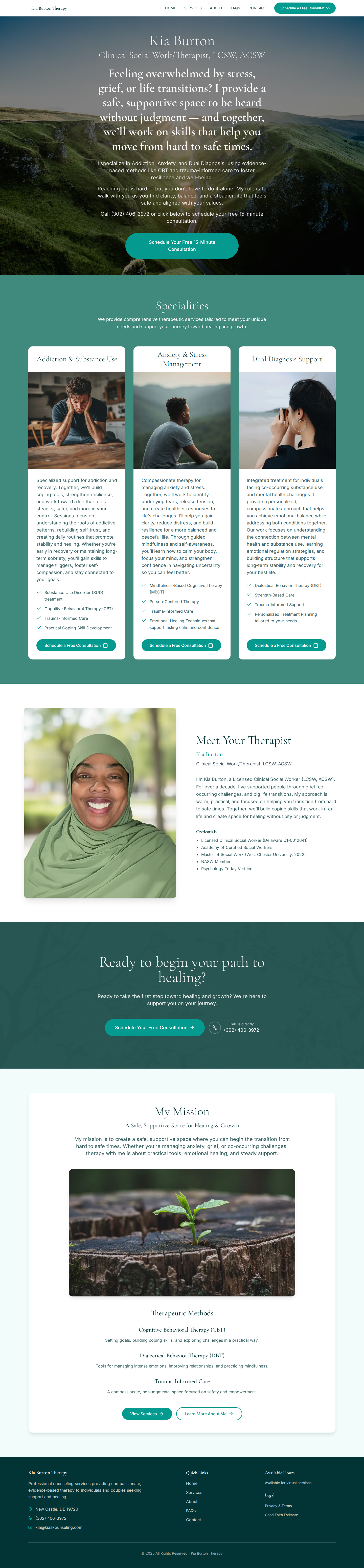 Screenshot of https://kiaskounseling.com/kia