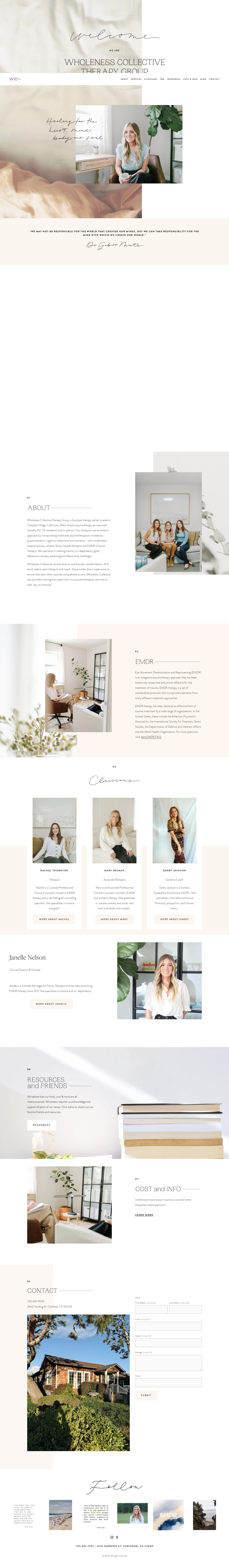 Screenshot of https://www.wholenesscollectivetherapy.com/